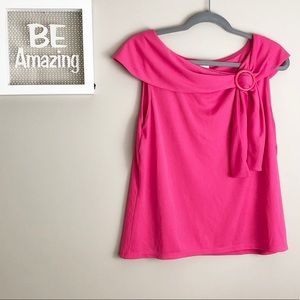 Norton & Co Pink Bow Short Sleeve Blouse